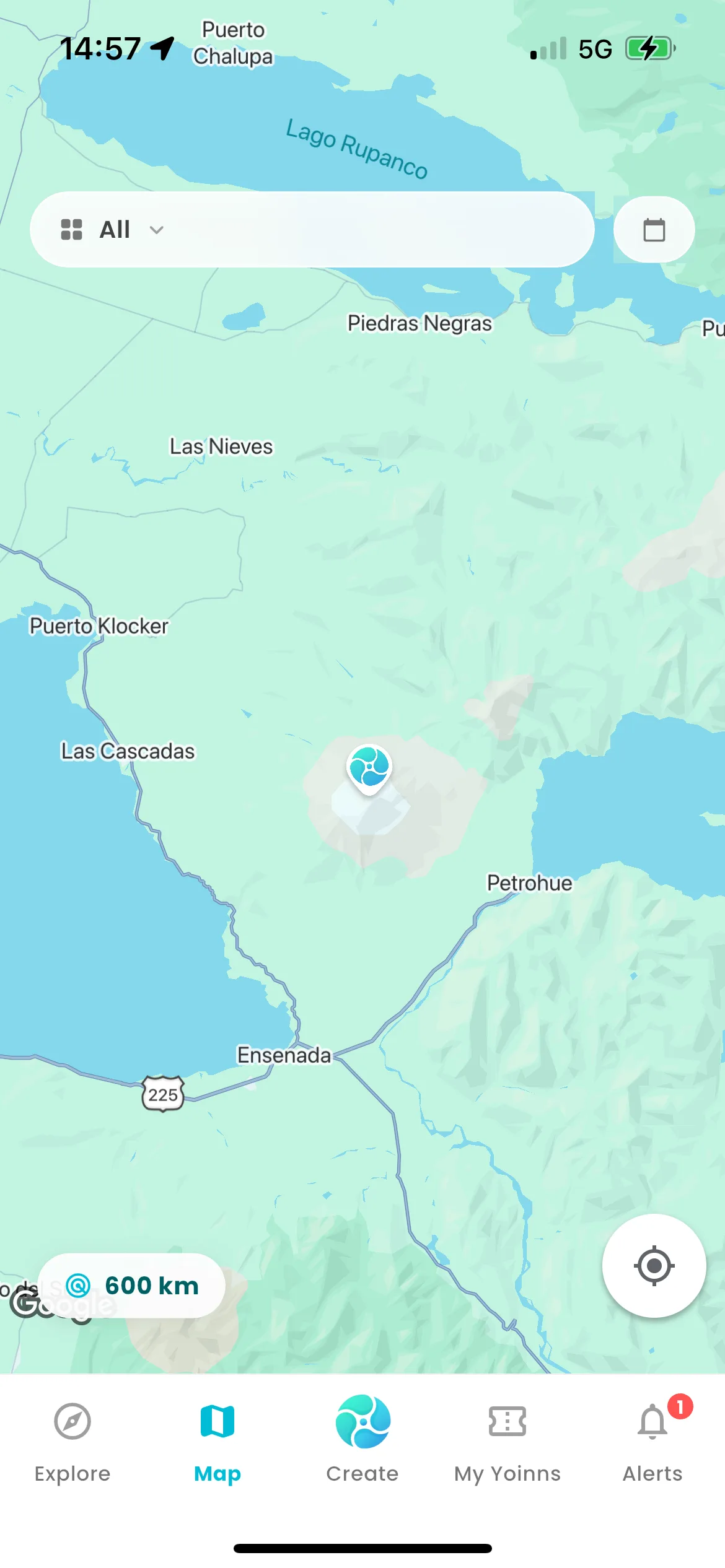 Mapa de actividades en Yoinn