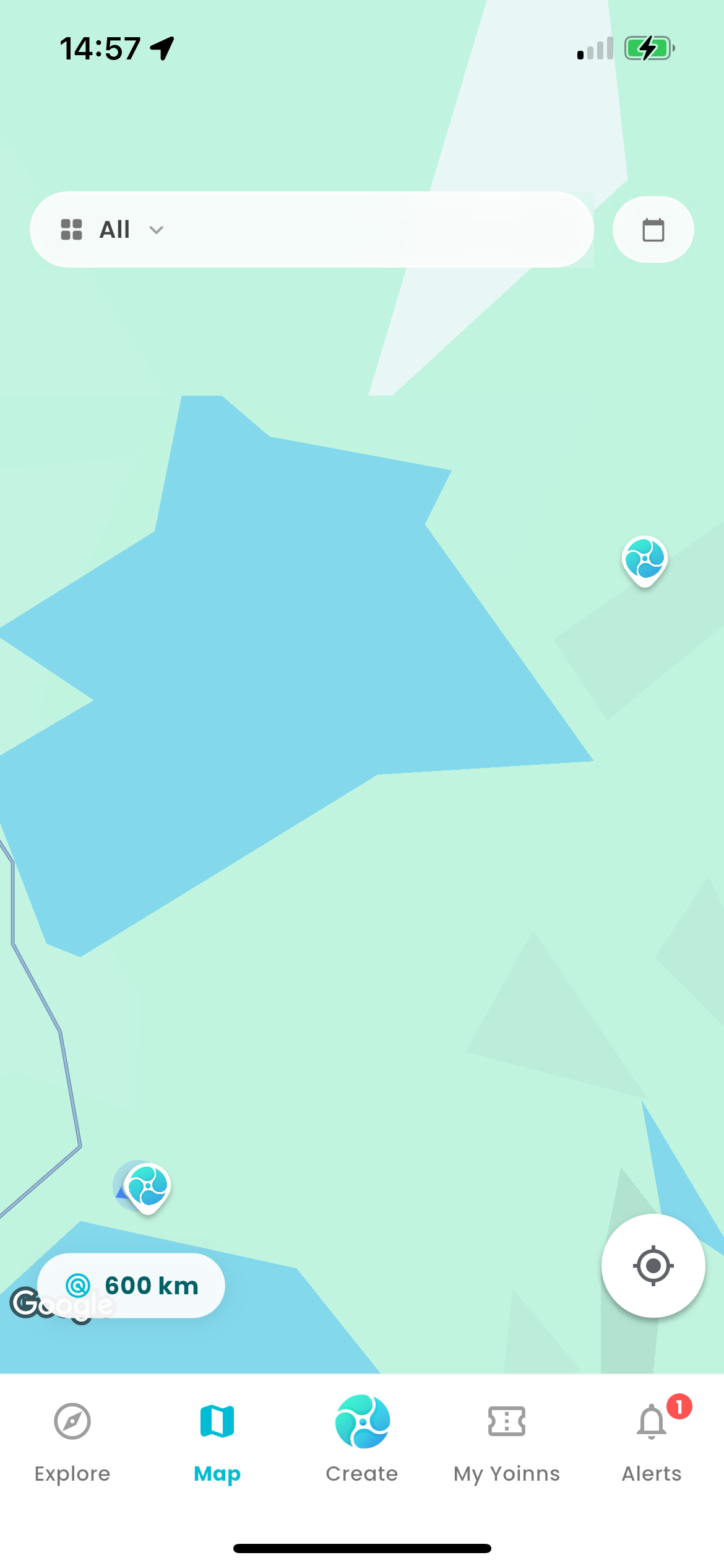 Zoom del mapa en Yoinn